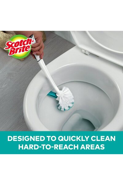 Scotch Brite Bowl & Rim Brush 491 – 12.2" Handle, 2.5" Bristles, Durable Toilet Cleaner