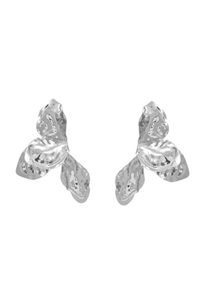 Pursehuit Cercei culoare argintie, formă de petală, Mareta C7