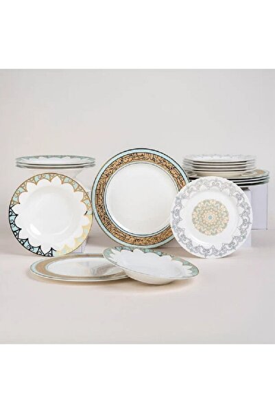 LA MESA multicolor porcelain 18 pc dinner set