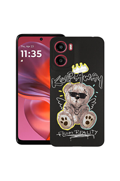 bestcase Carcasă subțire din silicon pentru Motorola Moto G05, Teddy Bear Kee...
