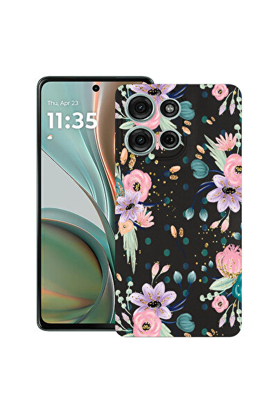bestcase Carcasă subțire din silicon pentru Motorola Moto G15, Colecția Flowe...