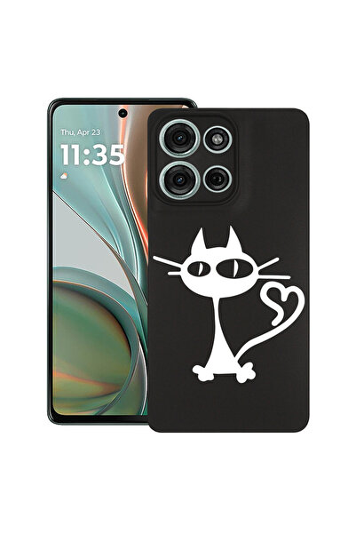 bestcase Carcasă subțire din silicon pentru Motorola Moto G75, Cat, 1926338 B...
