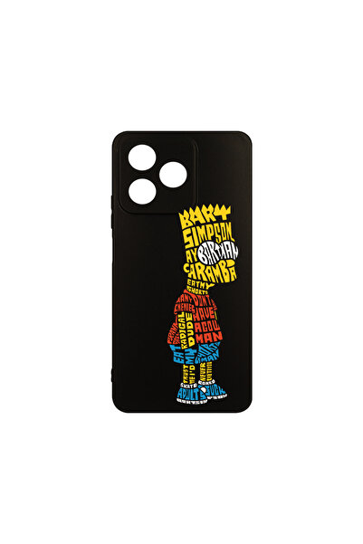 bestcase Λεπτή θήκη σιλικόνης για Xiaomi Redmi 13, καλλιγραφία Bart Simpson, ...