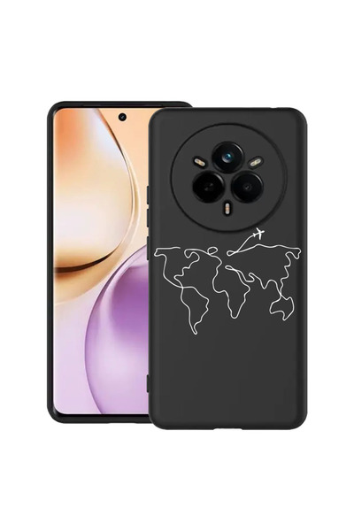 bestcase Carcasă subțire din silicon pentru Realme 14 Pro Plus 5G, Travel, 19...