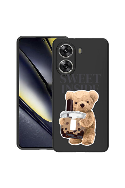 bestcase Carcasă subțire din silicon pentru Poco X7 Pro 5G, ursuleț de pluș d...