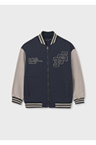 MAYORAL 7417-15 Boy's Navy Blue Fleece Jacket
