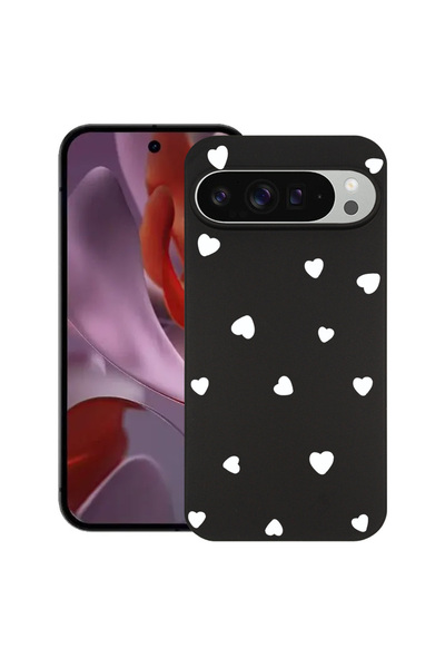 bestcase Carcasă subțire din silicon pentru Google Pixel 9 Pro XL, model cu inimă, 1926334 B 1041