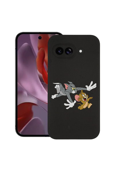 bestcase Carcasă subțire din silicon pentru Google Pixel 9a, Tom și Jerry, 19...