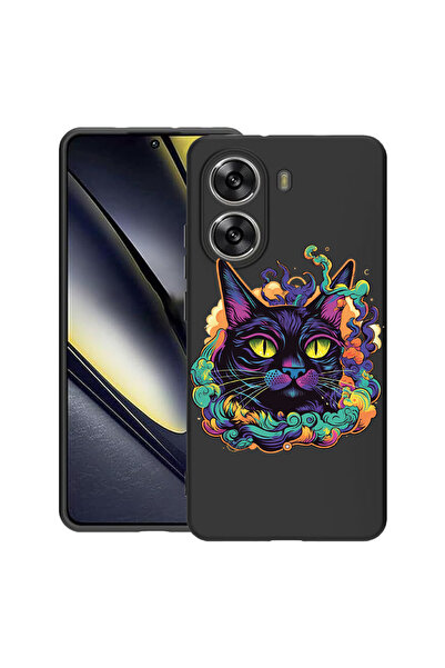 bestcase Λεπτή θήκη σιλικόνης για Poco X7 Pro 5G, χρώματα ονείρου - Black Cat...