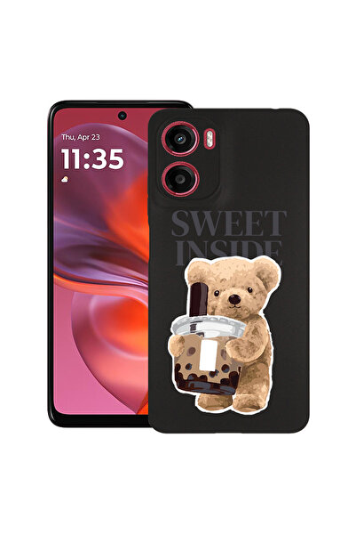 bestcase Carcasă subțire din silicon pentru Motorola Moto E15 / Moto G05, urs...