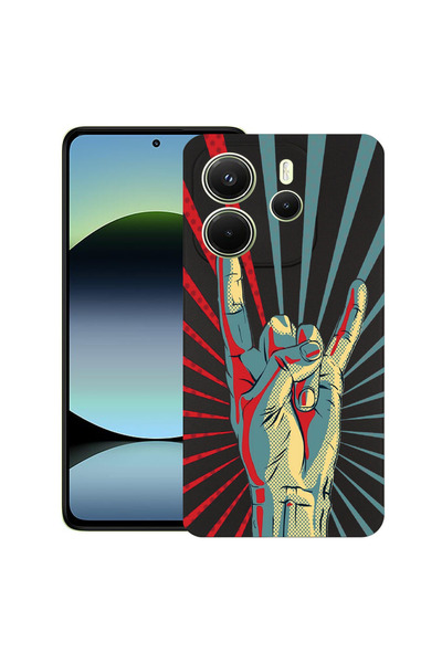 bestcase Carcasă subțire din silicon pentru Xiaomi Redmi Note 14 5G, Rock Fes...