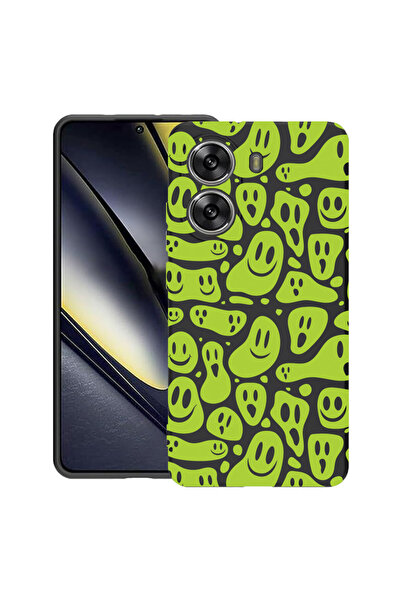 bestcase Λεπτή θήκη σιλικόνης για Poco X7 Pro 5G, πράσινο Acid Smiley, 199202...