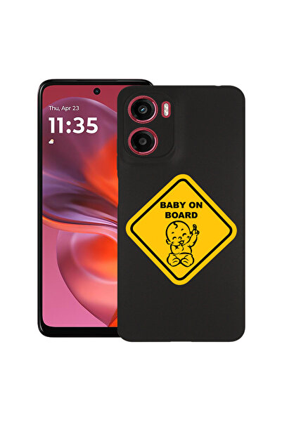 bestcase Carcasă subțire din silicon pentru Motorola Moto G05, Baby On Board,...