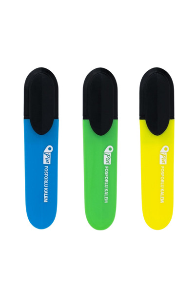 Pin 800 Highlighter Pen Yellow Blue Green Set of 3