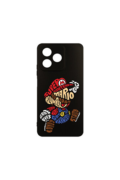 bestcase Λεπτή θήκη σιλικόνης για Xiaomi Redmi 13, Καλλιγραφία Super Mario, 1...