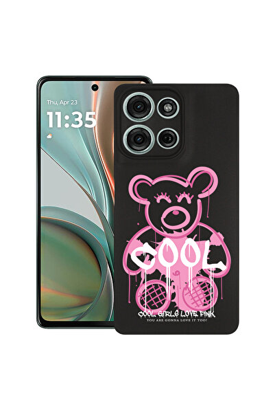 bestcase Carcasă subțire din silicon pentru Motorola Moto G75, Teddy Bear Coo...