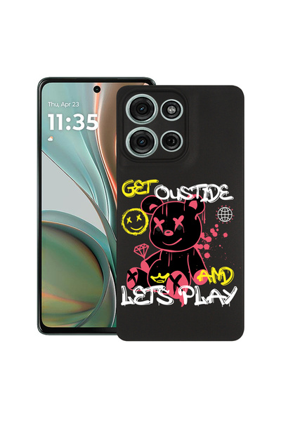 bestcase Carcasă subțire din silicon pentru Motorola Moto G15, Teddy Bear Let...