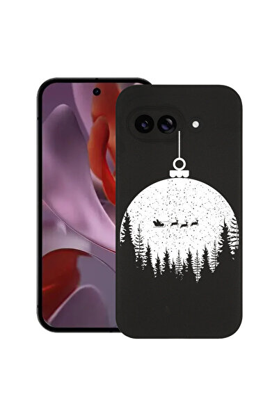 bestcase Carcasă subțire din silicon pentru Google Pixel 9a, Glob de Crăciun,...