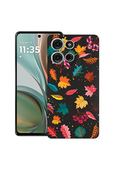 bestcase Тънък силиконов калъф за Motorola Moto G15, есенни цветове - листа, ...