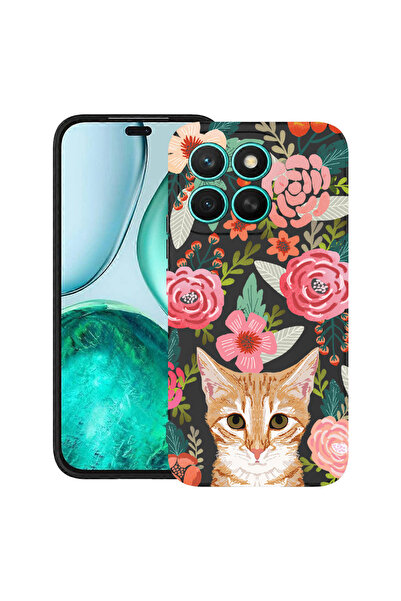 bestcase Carcasă subțire din silicon pentru Honor X8C, pisică și flori, 19920...