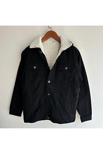 tiggirmoda Ανδρικό τζιν μπουφάν με επένδυση από γούνα