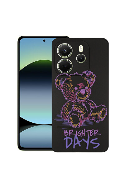bestcase Λεπτή θήκη σιλικόνης για Xiaomi Redmi Note 14 5G, Αρκουδάκι με φωτει...