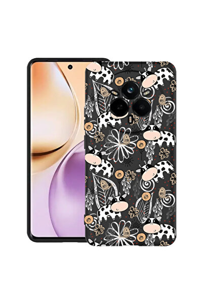 bestcase Carcasă subțire din silicon pentru Realme 14 Pro 5G, model vacă, 198...