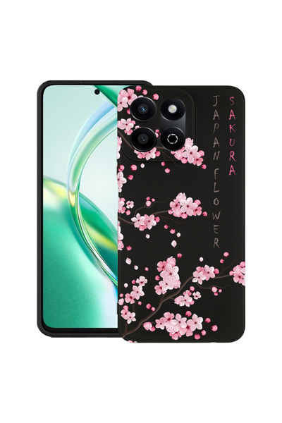 bestcase Carcasă subțire din silicon pentru Honor 200 Smart, floare de cireș,...