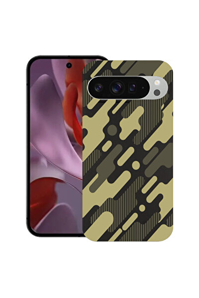bestcase Carcasă subțire din silicon pentru Google Pixel 9 Pro XL, camuflaj v...