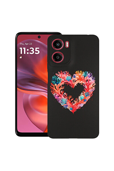 bestcase Тънък силиконов калъф за Motorola Moto E15 / Moto G05, цвят коралово...