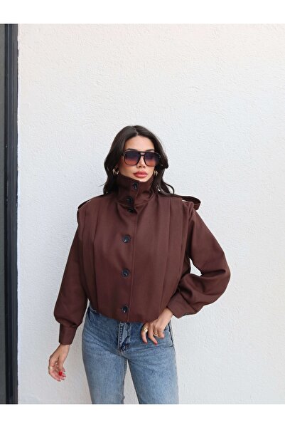 ESRAHELVACI Μπουφάν με ψηλό γιακά και επωμίδες