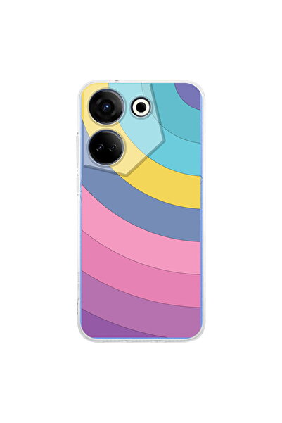PrintiFy Tecno Camon 20 Pro İle Uyumlu Renk Cümbüşü 2 Baskılı Kamera Korumalı...
