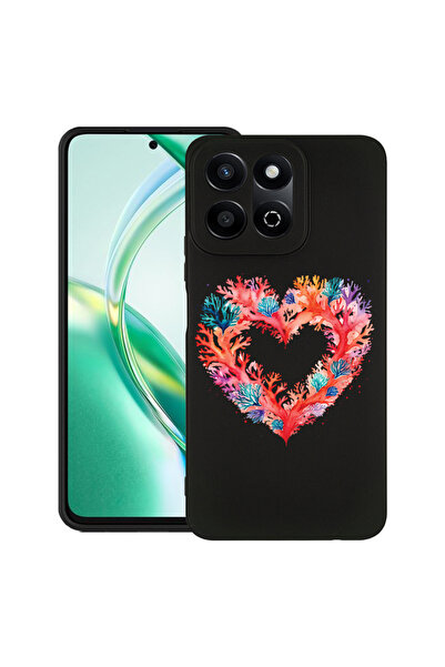 bestcase Тънък силиконов калъф за Honor 200 Smart, цвят коралово сърце, 19233...