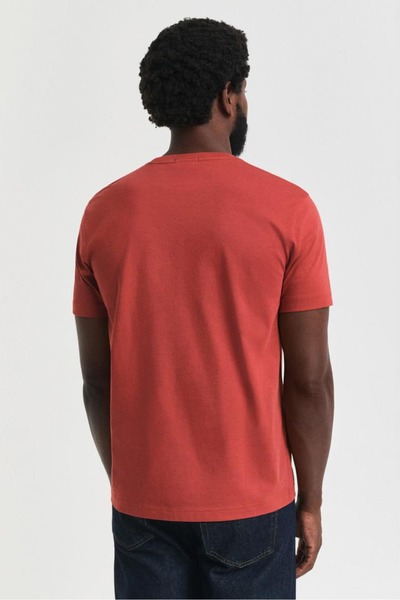 Gant Men's Regular Fit Crew Neck T-Shirt - Red
