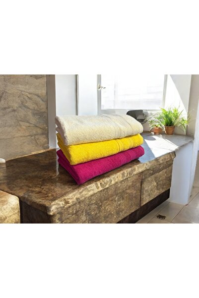 PATRU ANOTIMPURI Set of 3 bath towels, 100% cotton