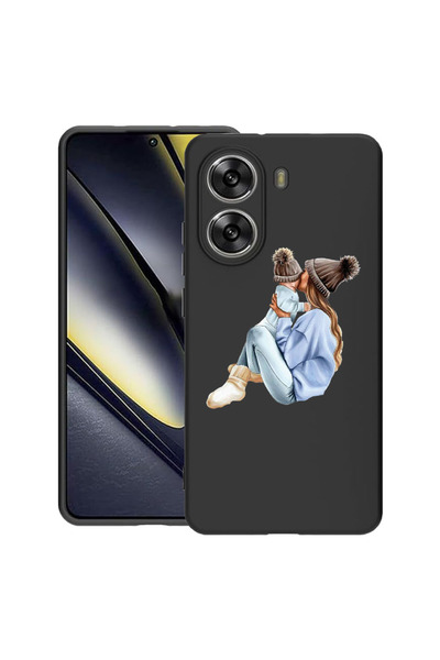 bestcase Λεπτή θήκη σιλικόνης για Poco X7 Pro 5G, Κορίτσι Μαμά με Αγόρι, 1992...