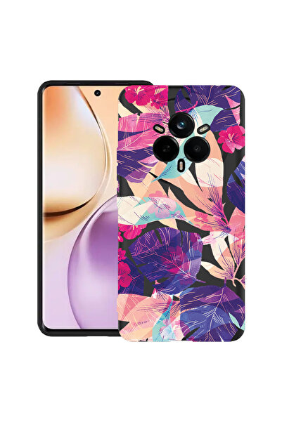 bestcase Carcasă subțire din silicon pentru Realme 14 Pro Plus 5G, Flori trop...