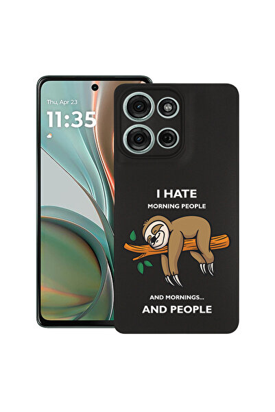 bestcase Тънък силиконов калъф за Motorola Moto G75, Мразя утрото, 1926338 B ...