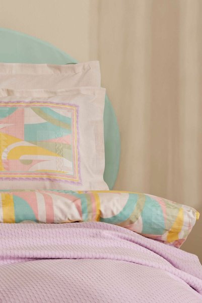 Karaca Home Pine Çift Kişilik Nevresim Pike Set Lila