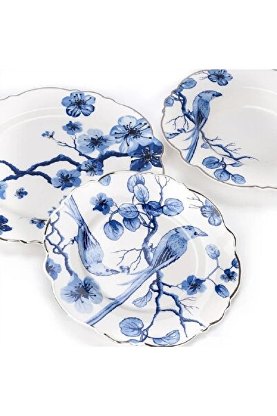 LA MESA طقم عشاء بلو فلور مكون من 18 قطعة