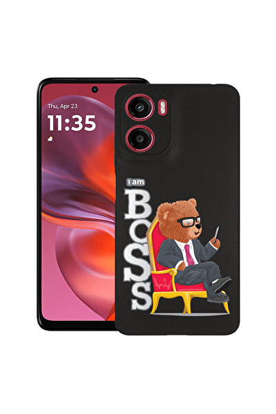 bestcase Carcasă subțire din silicon pentru Motorola Moto E15 / Moto G05, Urs...
