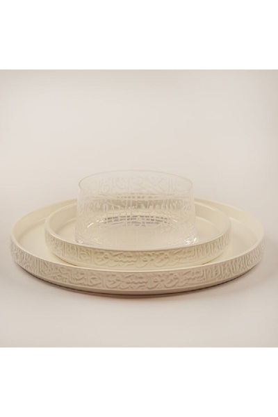 LA MESA 18Pcs Porcelain Dinner Set Ramas Collection In Beige