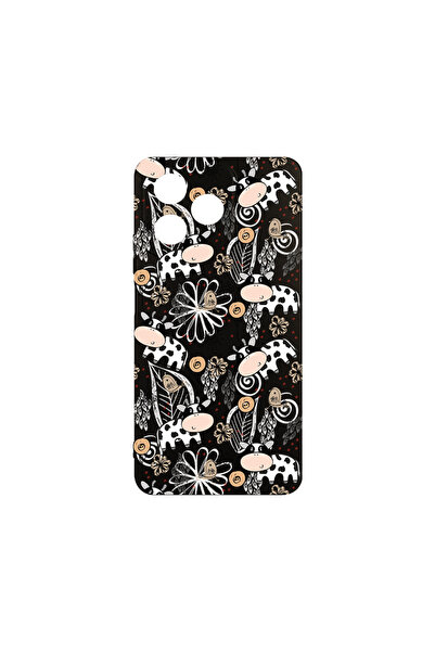 bestcase Carcasă subțire din silicon pentru Xiaomi Redmi 13, model vacă, 1923...
