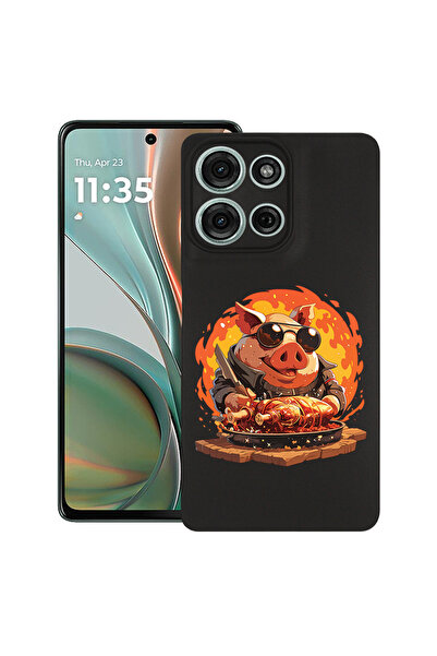 bestcase Carcasă subțire din silicon pentru Motorola Moto G15, Pig's Life, 19...