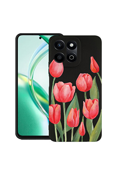 bestcase Carcasă subțire din silicon pentru Honor 200 Smart, Lalele roșii, 19...