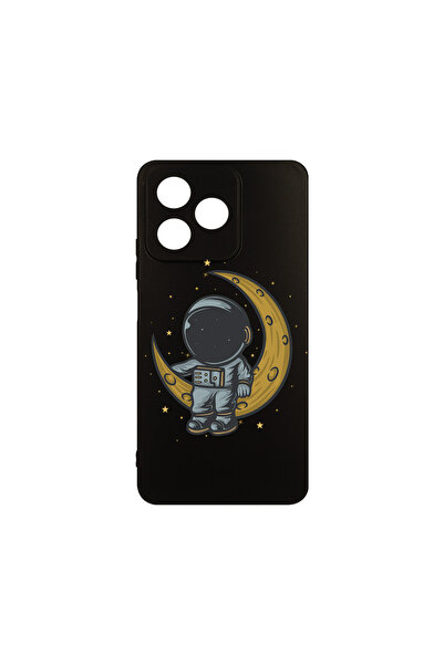 bestcase Carcasă subțire din silicon pentru Xiaomi Redmi 13, Astronaut pe Lun...