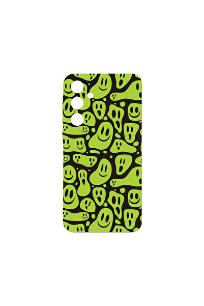 bestcase Λεπτή θήκη σιλικόνης για Samsung Galaxy A16, πράσινο Acid Smiley, 19...