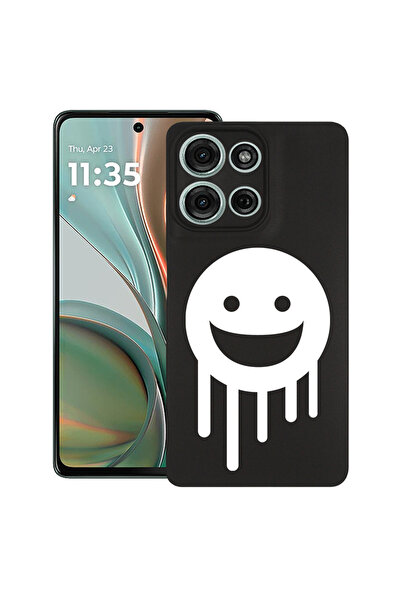 bestcase Carcasă subțire din silicon pentru Motorola Moto G75, Smiley, 192633...