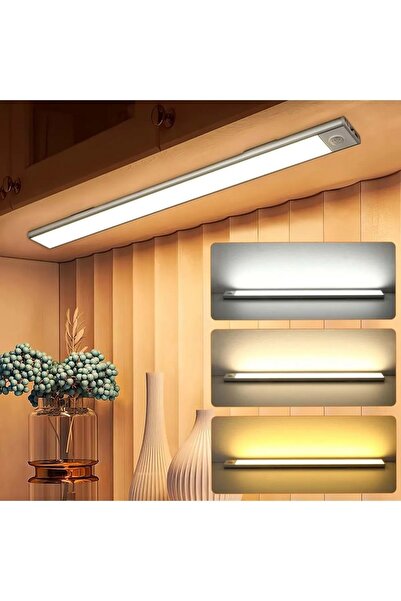 FORTİCO HAREKET SENSÖRLÜ 40CM 3 Renkli DOLAP İÇİ ÇALIŞMA MASASI MUTFAK TEZGAH ALTI USB LED IŞIK