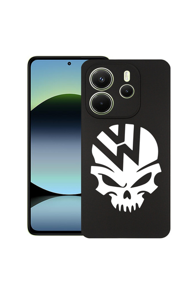bestcase Carcasă subțire din silicon pentru Xiaomi Redmi Note 14 5G, VW Skull...